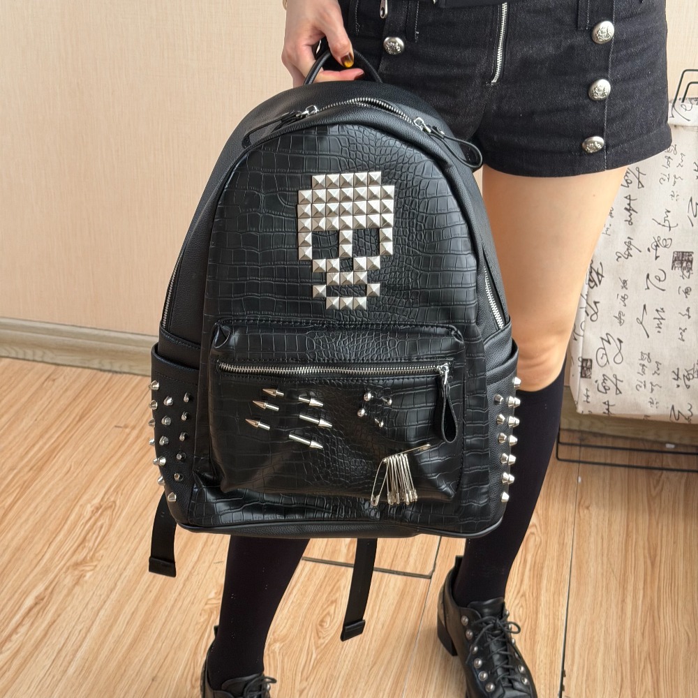 Laptop Accessories Women - Оригинальный черный рюкзак с узором под