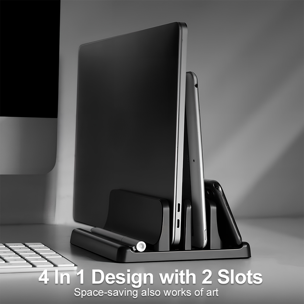 Laptop Stand Riser - Подставка для ноутбука 4-в-1: вертикальная, регулируемая